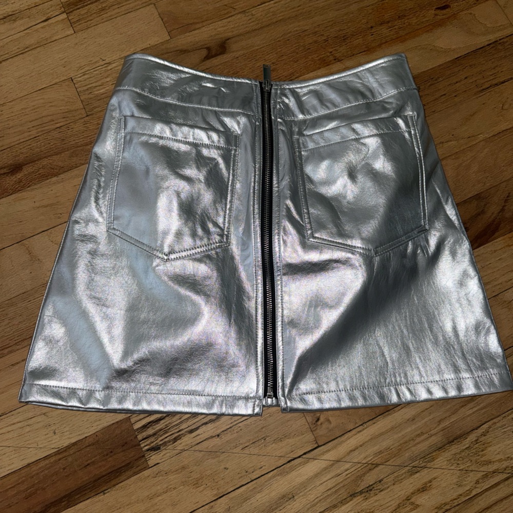 Love, Fire Shimmering Silver Skirt